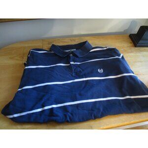 Chaps Polo - Navy Blue w/Stripes - 2XLT